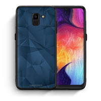 Thumbnail for Θήκη Samsung J6 Blue Abstract Geometric από τη Smartfits με σχέδιο στο πίσω μέρος και μαύρο περίβλημα | Samsung J6 Blue Abstract Geometric case with colorful back and black bezels