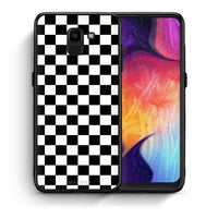 Thumbnail for Θήκη Samsung J6 Squares Geometric από τη Smartfits με σχέδιο στο πίσω μέρος και μαύρο περίβλημα | Samsung J6 Squares Geometric case with colorful back and black bezels