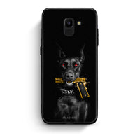 Thumbnail for samsung J6 Golden Gun Θήκη Αγίου Βαλεντίνου από τη Smartfits με σχέδιο στο πίσω μέρος και μαύρο περίβλημα | Smartphone case with colorful back and black bezels by Smartfits