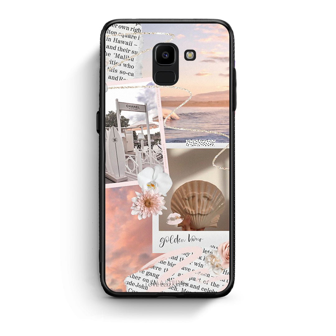 samsung J6 Golden Hour Θήκη Αγίου Βαλεντίνου από τη Smartfits με σχέδιο στο πίσω μέρος και μαύρο περίβλημα | Smartphone case with colorful back and black bezels by Smartfits