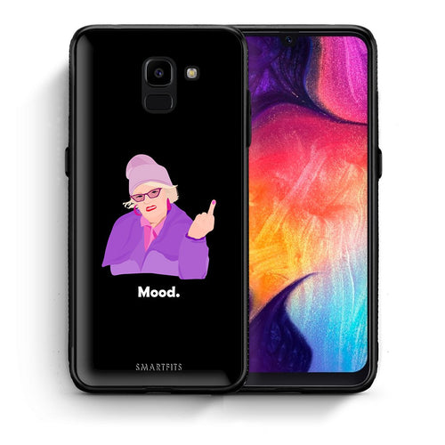 Θήκη Samsung J6 Grandma Mood Black από τη Smartfits με σχέδιο στο πίσω μέρος και μαύρο περίβλημα | Samsung J6 Grandma Mood Black case with colorful back and black bezels