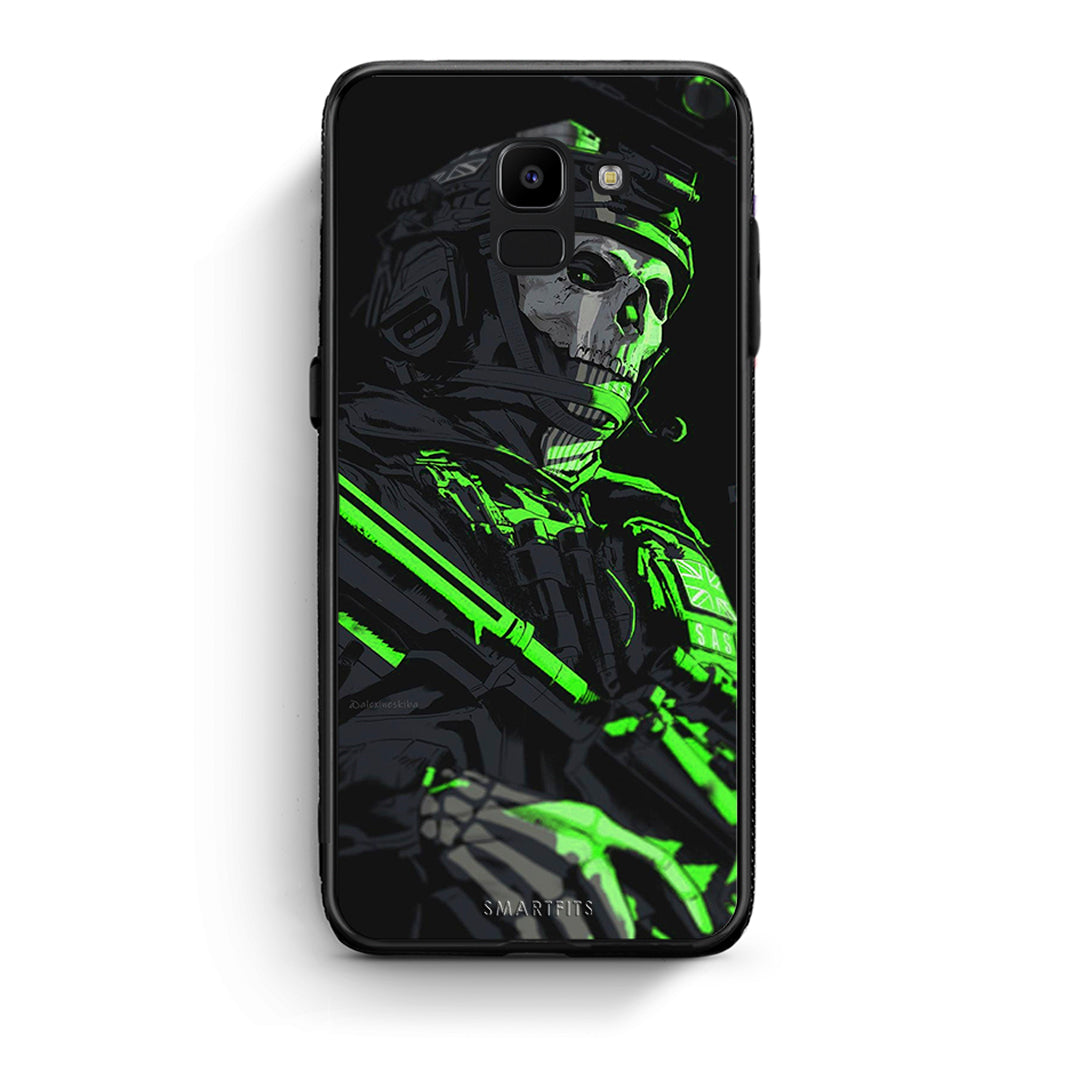 samsung J6 Green Soldier Θήκη Αγίου Βαλεντίνου από τη Smartfits με σχέδιο στο πίσω μέρος και μαύρο περίβλημα | Smartphone case with colorful back and black bezels by Smartfits