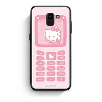 Thumbnail for samsung J6 Hello Kitten Θήκη Αγίου Βαλεντίνου από τη Smartfits με σχέδιο στο πίσω μέρος και μαύρο περίβλημα | Smartphone case with colorful back and black bezels by Smartfits