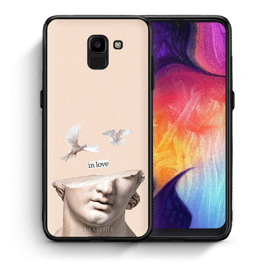 Θήκη Samsung J6 In Love από τη Smartfits με σχέδιο στο πίσω μέρος και μαύρο περίβλημα | Samsung J6 In Love case with colorful back and black bezels