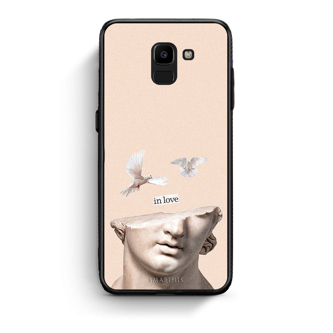 samsung J6 In Love θήκη από τη Smartfits με σχέδιο στο πίσω μέρος και μαύρο περίβλημα | Smartphone case with colorful back and black bezels by Smartfits