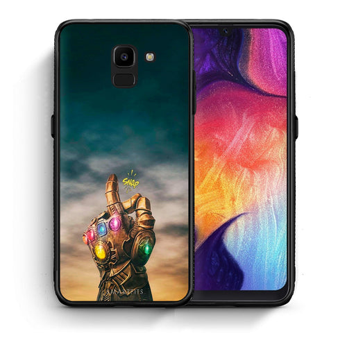 Θήκη Samsung J6 Infinity Snap από τη Smartfits με σχέδιο στο πίσω μέρος και μαύρο περίβλημα | Samsung J6 Infinity Snap case with colorful back and black bezels