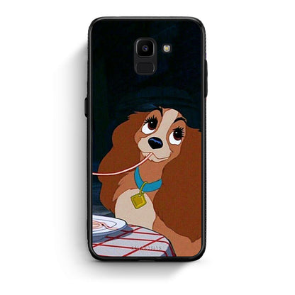 samsung J6 Lady And Tramp 2 Θήκη Αγίου Βαλεντίνου από τη Smartfits με σχέδιο στο πίσω μέρος και μαύρο περίβλημα | Smartphone case with colorful back and black bezels by Smartfits