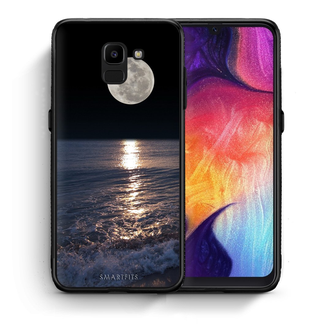 Θήκη Samsung J6 Moon Landscape από τη Smartfits με σχέδιο στο πίσω μέρος και μαύρο περίβλημα | Samsung J6 Moon Landscape case with colorful back and black bezels