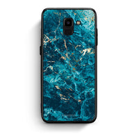 Thumbnail for samsung J6 Marble Blue θήκη από τη Smartfits με σχέδιο στο πίσω μέρος και μαύρο περίβλημα | Smartphone case with colorful back and black bezels by Smartfits