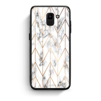 Thumbnail for 44 - samsung Galaxy J6 Gold Geometric Marble case, cover, bumper