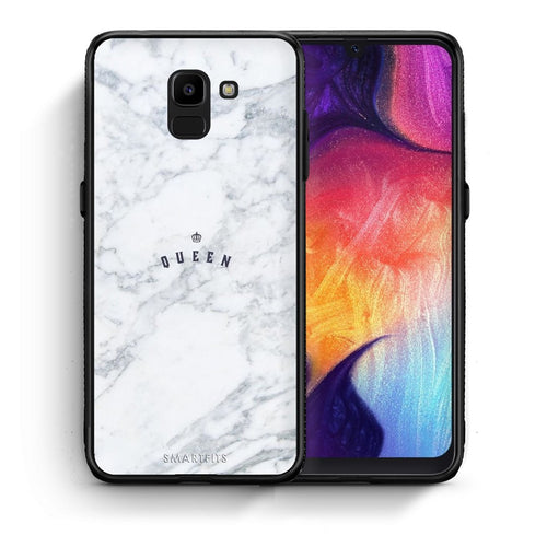 Θήκη Samsung J6 Queen Marble από τη Smartfits με σχέδιο στο πίσω μέρος και μαύρο περίβλημα | Samsung J6 Queen Marble case with colorful back and black bezels