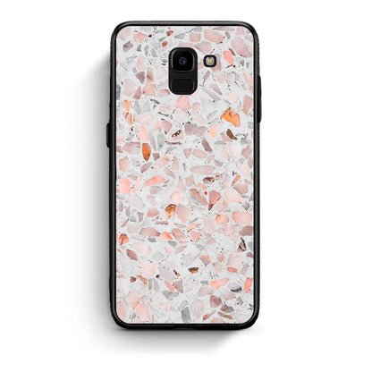 samsung J6 Marble Terrazzo θήκη από τη Smartfits με σχέδιο στο πίσω μέρος και μαύρο περίβλημα | Smartphone case with colorful back and black bezels by Smartfits