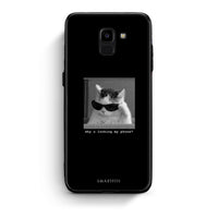 Thumbnail for samsung J6 Meme Cat θήκη από τη Smartfits με σχέδιο στο πίσω μέρος και μαύρο περίβλημα | Smartphone case with colorful back and black bezels by Smartfits