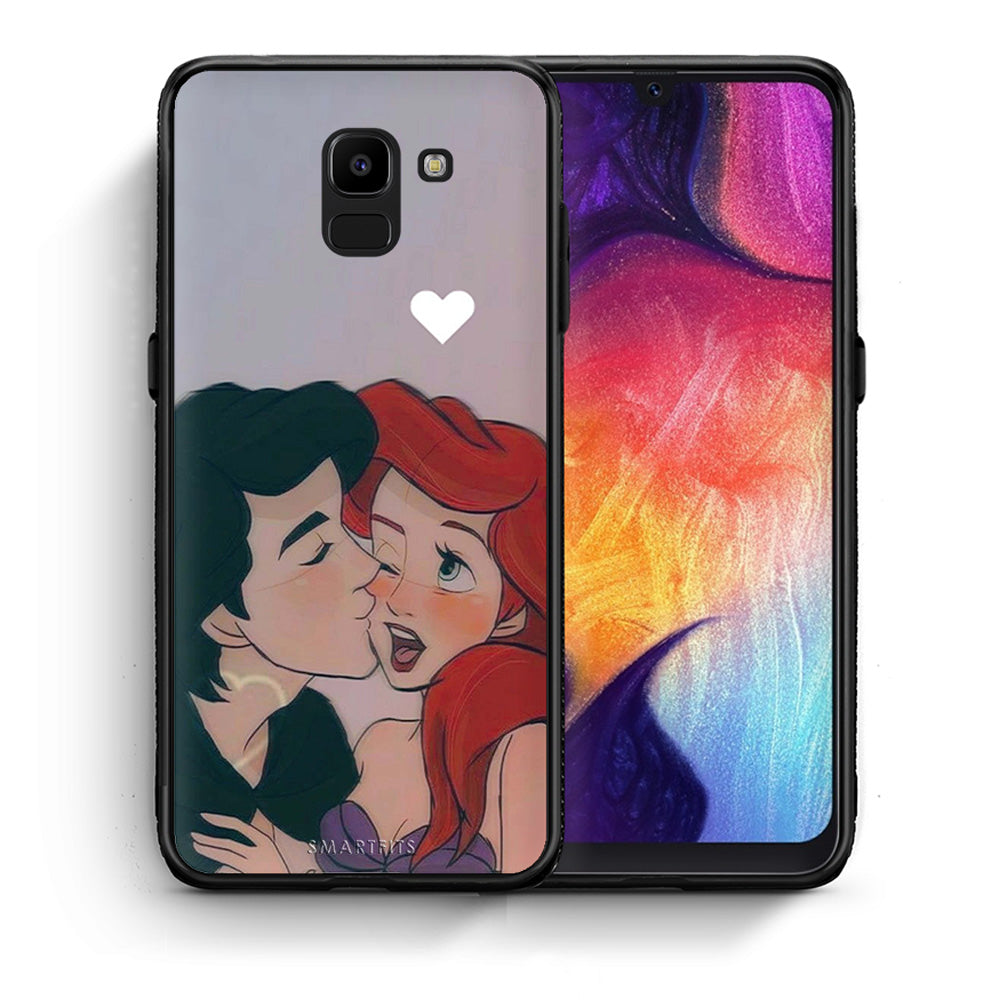 Θήκη Αγίου Βαλεντίνου Samsung J6 Mermaid Love από τη Smartfits με σχέδιο στο πίσω μέρος και μαύρο περίβλημα | Samsung J6 Mermaid Love case with colorful back and black bezels