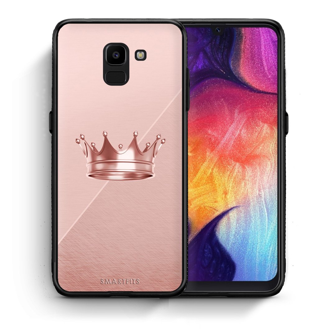Θήκη Samsung J6 Crown Minimal από τη Smartfits με σχέδιο στο πίσω μέρος και μαύρο περίβλημα | Samsung J6 Crown Minimal case with colorful back and black bezels