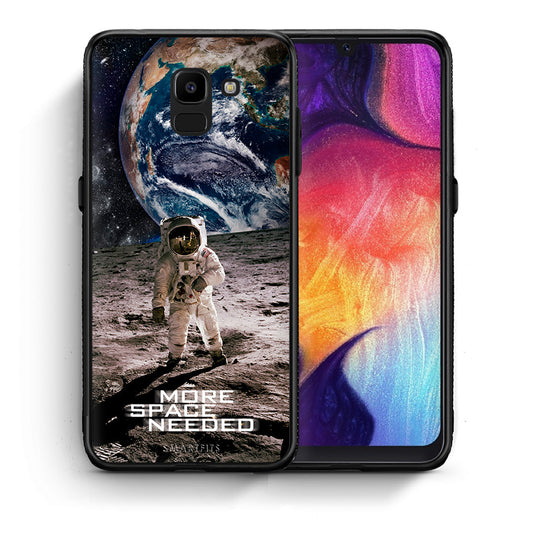 Θήκη Samsung J6 More Space από τη Smartfits με σχέδιο στο πίσω μέρος και μαύρο περίβλημα | Samsung J6 More Space case with colorful back and black bezels