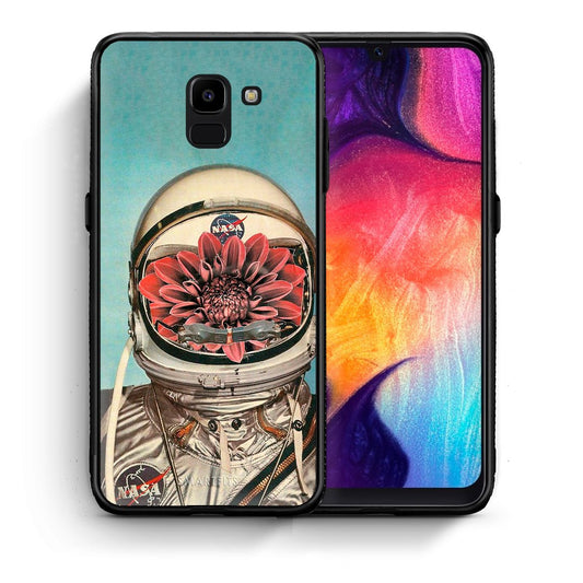 Θήκη Samsung J6 Nasa Bloom από τη Smartfits με σχέδιο στο πίσω μέρος και μαύρο περίβλημα | Samsung J6 Nasa Bloom case with colorful back and black bezels