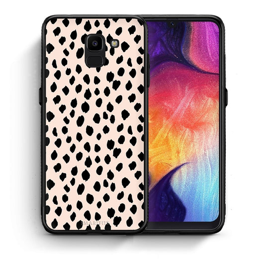 Θήκη Samsung J6 New Polka Dots από τη Smartfits με σχέδιο στο πίσω μέρος και μαύρο περίβλημα | Samsung J6 New Polka Dots case with colorful back and black bezels