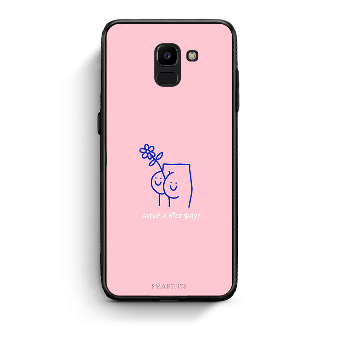 samsung J6 Nice Day θήκη από τη Smartfits με σχέδιο στο πίσω μέρος και μαύρο περίβλημα | Smartphone case with colorful back and black bezels by Smartfits