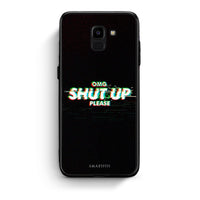 Thumbnail for samsung J6 OMG ShutUp θήκη από τη Smartfits με σχέδιο στο πίσω μέρος και μαύρο περίβλημα | Smartphone case with colorful back and black bezels by Smartfits