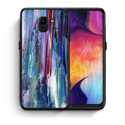 Θήκη Samsung J6 Winter Paint από τη Smartfits με σχέδιο στο πίσω μέρος και μαύρο περίβλημα | Samsung J6 Winter Paint case with colorful back and black bezels