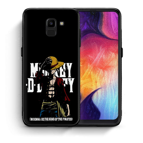 Θήκη Samsung J6 Pirate King από τη Smartfits με σχέδιο στο πίσω μέρος και μαύρο περίβλημα | Samsung J6 Pirate King case with colorful back and black bezels