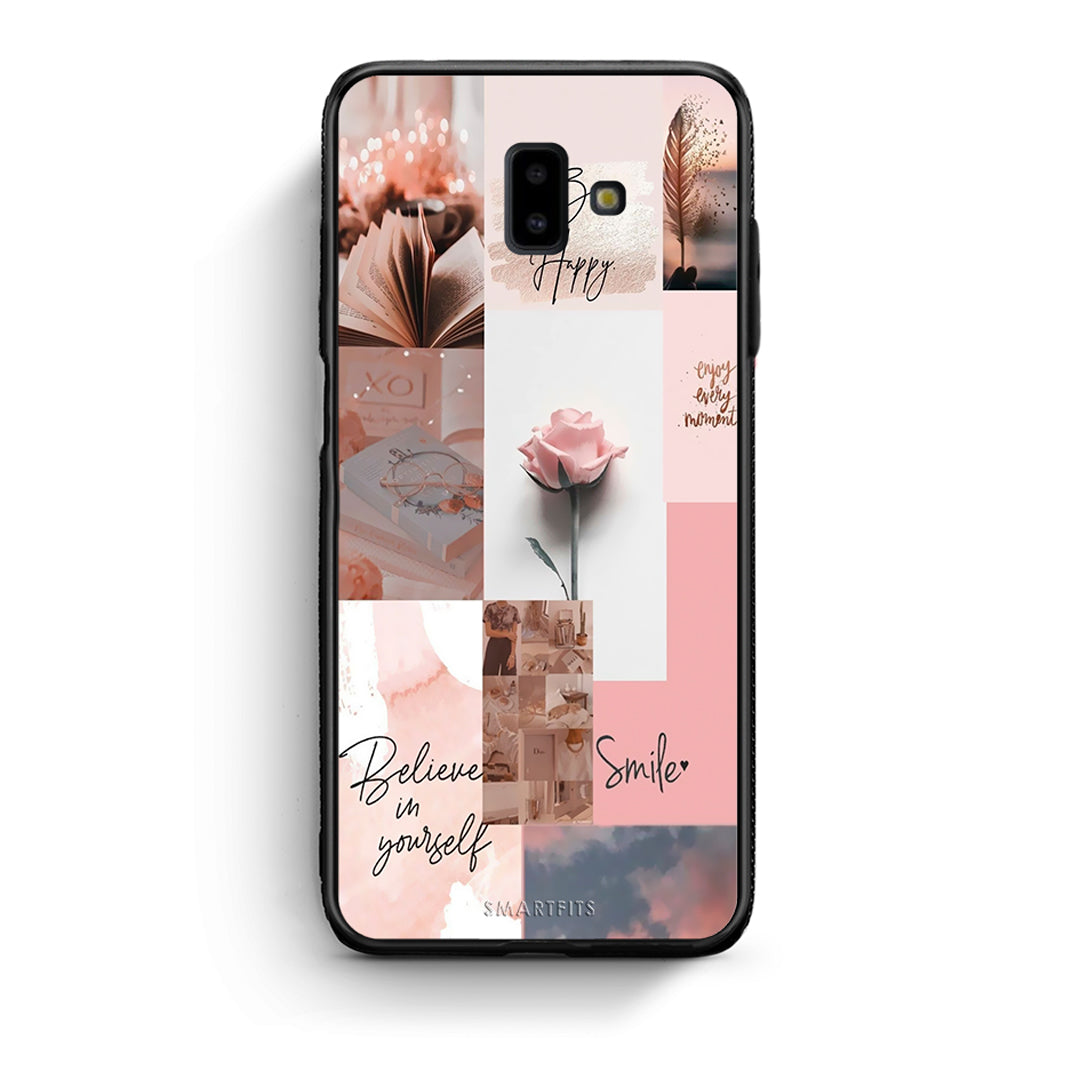 samsung J6+ Aesthetic Collage θήκη από τη Smartfits με σχέδιο στο πίσω μέρος και μαύρο περίβλημα | Smartphone case with colorful back and black bezels by Smartfits