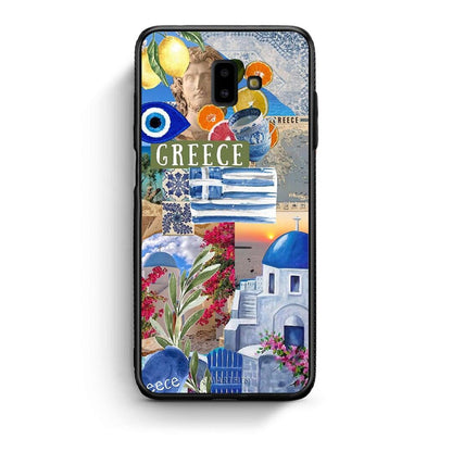 samsung J6+ All Greek Θήκη από τη Smartfits με σχέδιο στο πίσω μέρος και μαύρο περίβλημα | Smartphone case with colorful back and black bezels by Smartfits