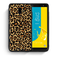 Thumbnail for Θήκη Samsung J6+ Leopard Animal από τη Smartfits με σχέδιο στο πίσω μέρος και μαύρο περίβλημα | Samsung J6+ Leopard Animal case with colorful back and black bezels