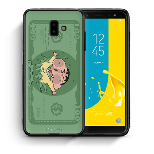 Θήκη Αγίου Βαλεντίνου Samsung J6+ Big Money από τη Smartfits με σχέδιο στο πίσω μέρος και μαύρο περίβλημα | Samsung J6+ Big Money case with colorful back and black bezels