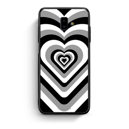 samsung J6+ Black Hearts θήκη από τη Smartfits με σχέδιο στο πίσω μέρος και μαύρο περίβλημα | Smartphone case with colorful back and black bezels by Smartfits