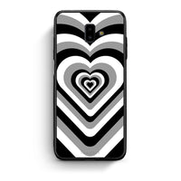 Thumbnail for samsung J6+ Black Hearts θήκη από τη Smartfits με σχέδιο στο πίσω μέρος και μαύρο περίβλημα | Smartphone case with colorful back and black bezels by Smartfits