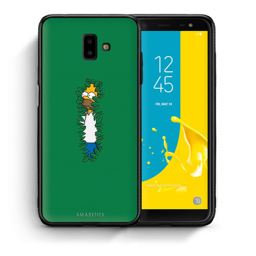 Θήκη Αγίου Βαλεντίνου Samsung J6+ Bush Man από τη Smartfits με σχέδιο στο πίσω μέρος και μαύρο περίβλημα | Samsung J6+ Bush Man case with colorful back and black bezels