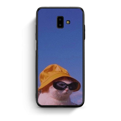 samsung J6+ Cat Diva θήκη από τη Smartfits με σχέδιο στο πίσω μέρος και μαύρο περίβλημα | Smartphone case with colorful back and black bezels by Smartfits