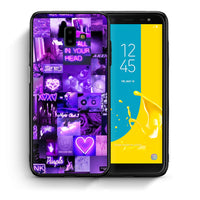 Thumbnail for Θήκη Αγίου Βαλεντίνου Samsung J6+ Collage Stay Wild από τη Smartfits με σχέδιο στο πίσω μέρος και μαύρο περίβλημα | Samsung J6+ Collage Stay Wild case with colorful back and black bezels