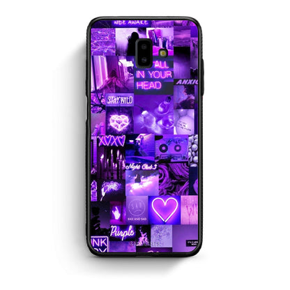 samsung J6+ Collage Stay Wild Θήκη Αγίου Βαλεντίνου από τη Smartfits με σχέδιο στο πίσω μέρος και μαύρο περίβλημα | Smartphone case with colorful back and black bezels by Smartfits