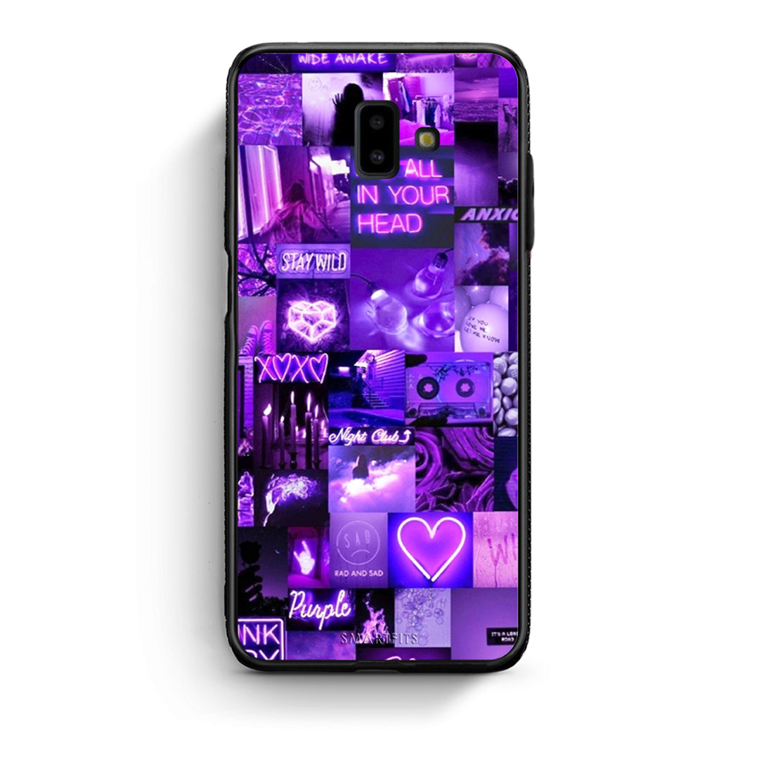 samsung J6+ Collage Stay Wild Θήκη Αγίου Βαλεντίνου από τη Smartfits με σχέδιο στο πίσω μέρος και μαύρο περίβλημα | Smartphone case with colorful back and black bezels by Smartfits
