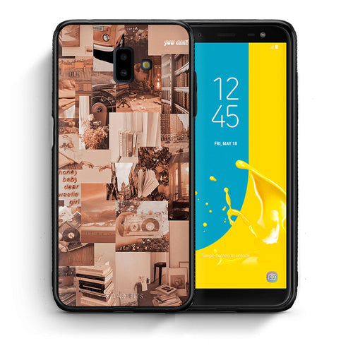 Θήκη Αγίου Βαλεντίνου Samsung J6+ Collage You Can από τη Smartfits με σχέδιο στο πίσω μέρος και μαύρο περίβλημα | Samsung J6+ Collage You Can case with colorful back and black bezels