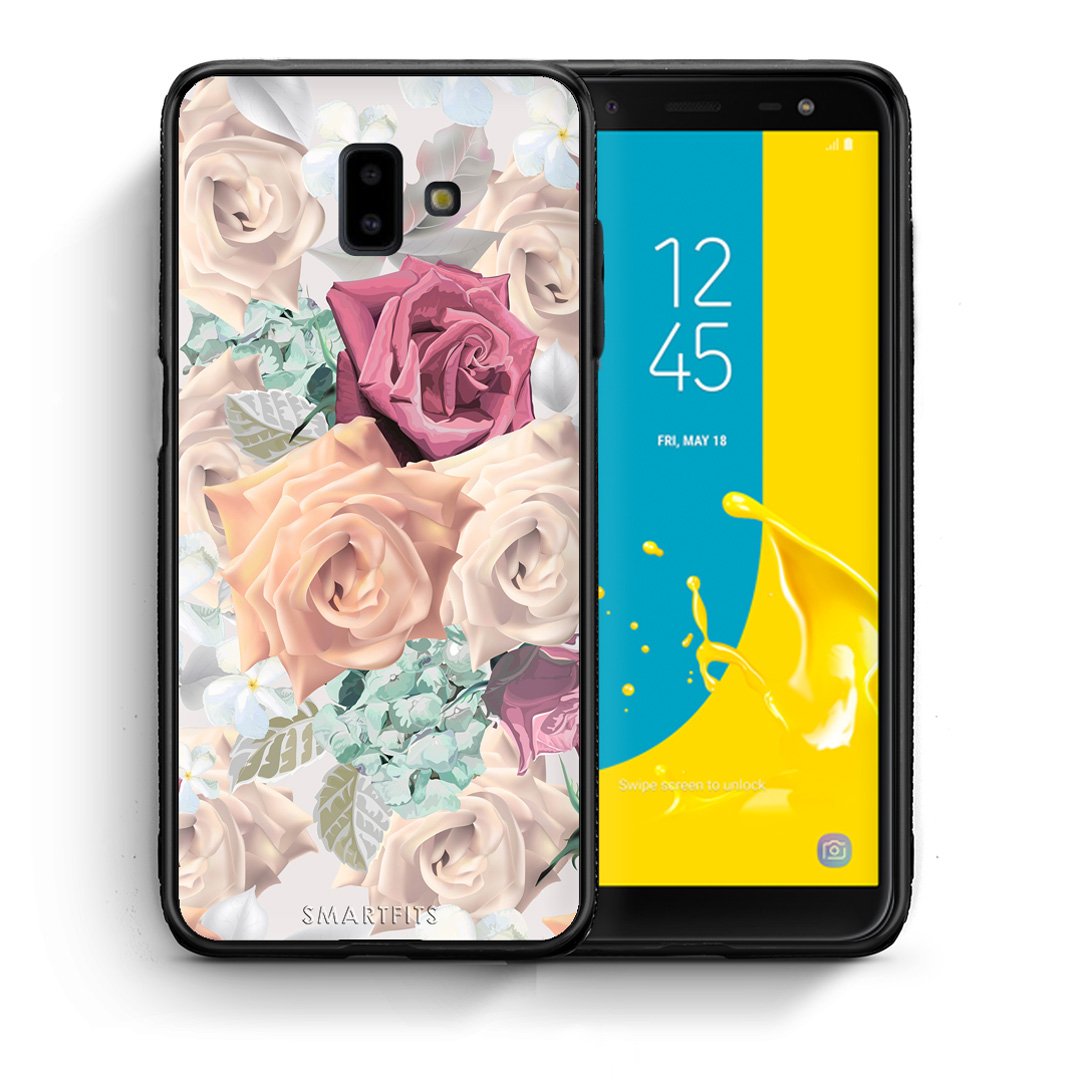 Θήκη Samsung J6+ Bouquet Floral από τη Smartfits με σχέδιο στο πίσω μέρος και μαύρο περίβλημα | Samsung J6+ Bouquet Floral case with colorful back and black bezels
