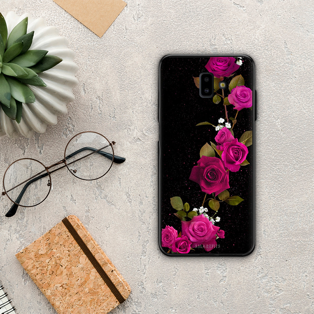 Flower Red Roses - Samsung Galaxy J6+ θήκη