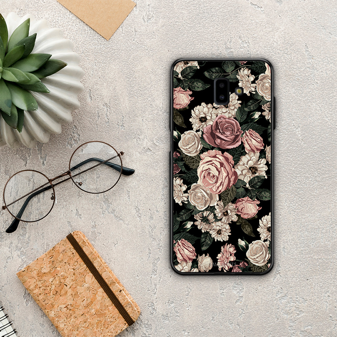 Flower Wild Roses - Samsung Galaxy J6+ θήκη