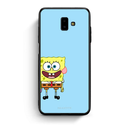 samsung J6+ Friends Bob θήκη από τη Smartfits με σχέδιο στο πίσω μέρος και μαύρο περίβλημα | Smartphone case with colorful back and black bezels by Smartfits