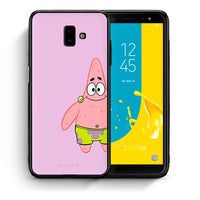 Thumbnail for Θήκη Samsung J6+  Friends Patrick από τη Smartfits με σχέδιο στο πίσω μέρος και μαύρο περίβλημα | Samsung J6+  Friends Patrick case with colorful back and black bezels