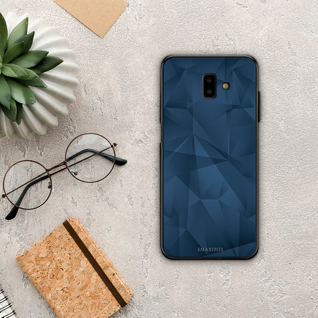 Geometric Blue Abstract - Samsung Galaxy J6+ θήκη