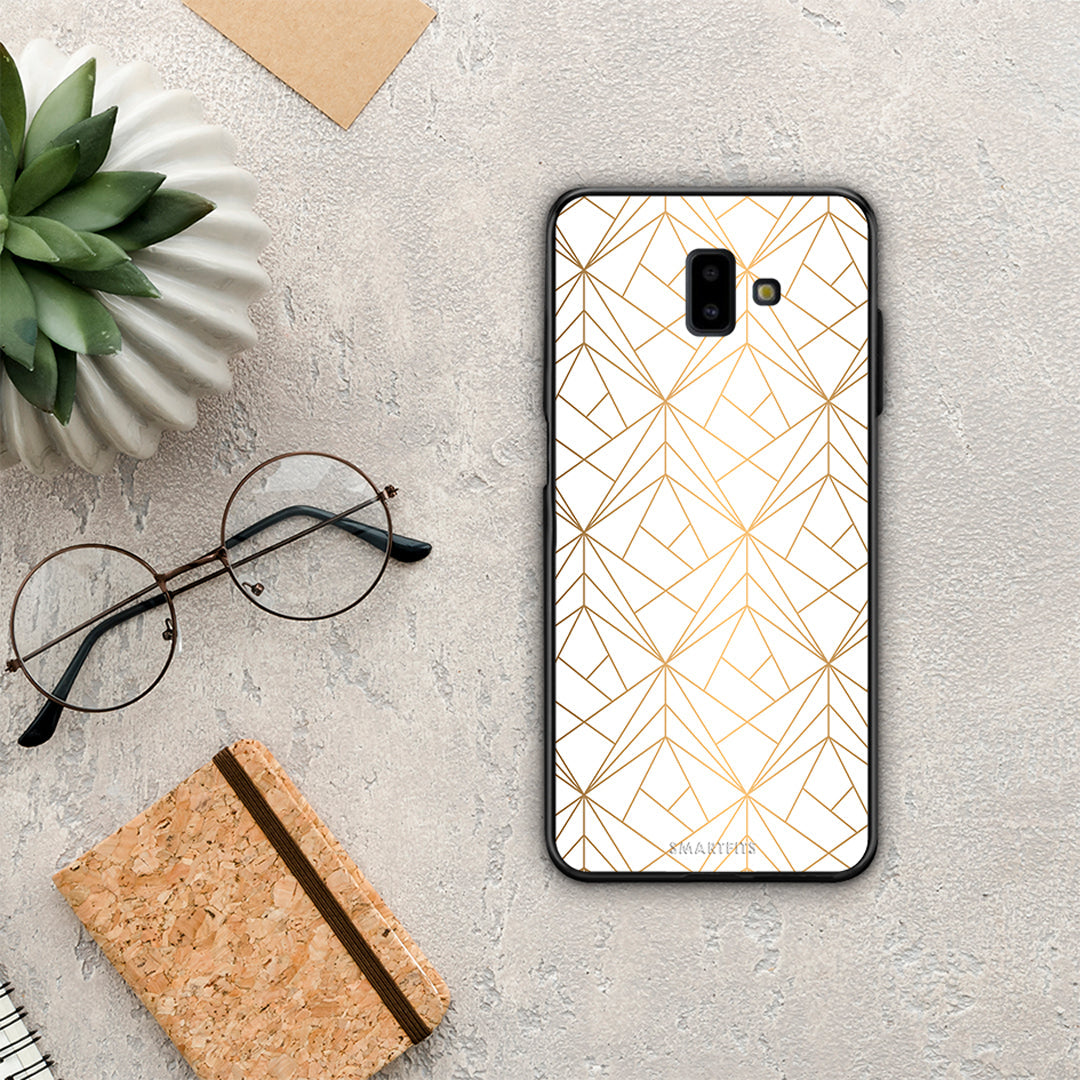 Geometric Luxury White - Samsung Galaxy J6+ θήκη
