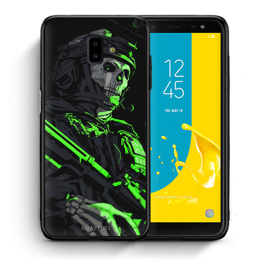 Θήκη Αγίου Βαλεντίνου Samsung J6+ Green Soldier από τη Smartfits με σχέδιο στο πίσω μέρος και μαύρο περίβλημα | Samsung J6+ Green Soldier case with colorful back and black bezels