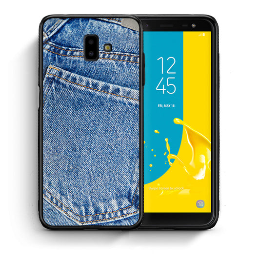 Θήκη Samsung J6+ Jeans Pocket από τη Smartfits με σχέδιο στο πίσω μέρος και μαύρο περίβλημα | Samsung J6+ Jeans Pocket case with colorful back and black bezels