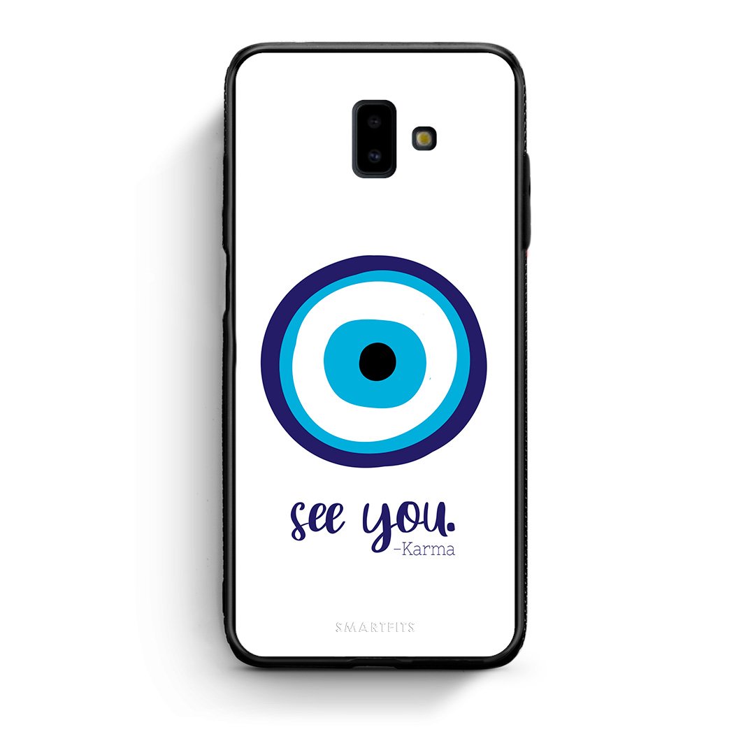 samsung J6+ Karma Says θήκη από τη Smartfits με σχέδιο στο πίσω μέρος και μαύρο περίβλημα | Smartphone case with colorful back and black bezels by Smartfits