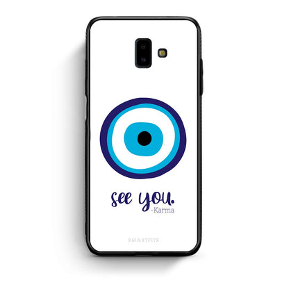 samsung J6+ Karma Says θήκη από τη Smartfits με σχέδιο στο πίσω μέρος και μαύρο περίβλημα | Smartphone case with colorful back and black bezels by Smartfits