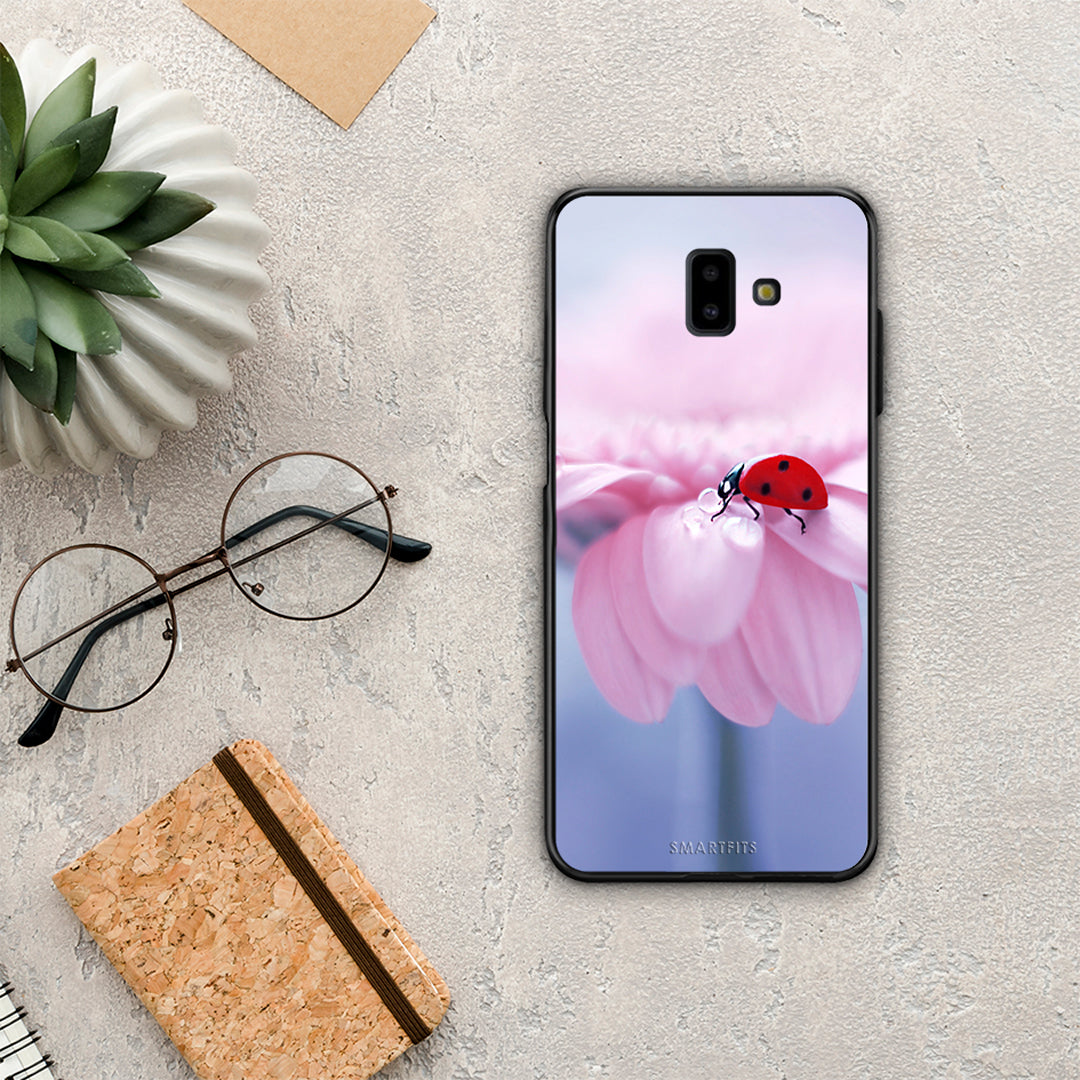 Ladybug Flower - Samsung Galaxy J6+ θήκη